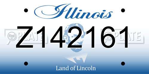 Z142161 Illinois License Plate