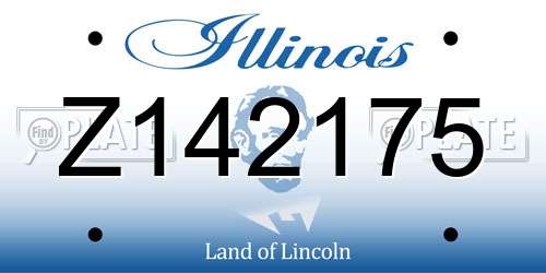 Z142175 Illinois License Plate
