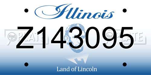 Z143095 Illinois License Plate