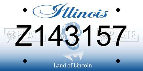 Z143157 Illinois License Plate