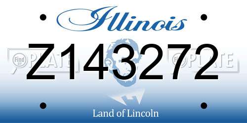 Z143272 Illinois License Plate
