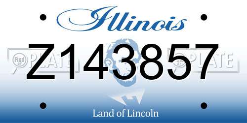 Z143857 Illinois License Plate