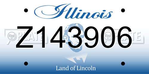 Z143906 Illinois License Plate