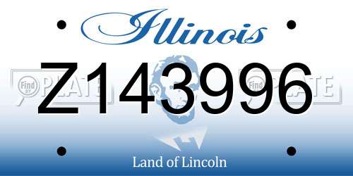 Z143996 Illinois License Plate