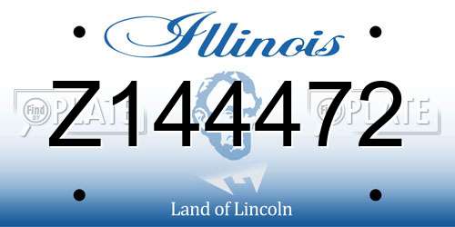Z144472 Illinois License Plate