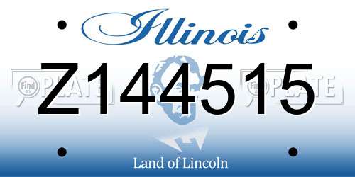 Z144515 Illinois License Plate