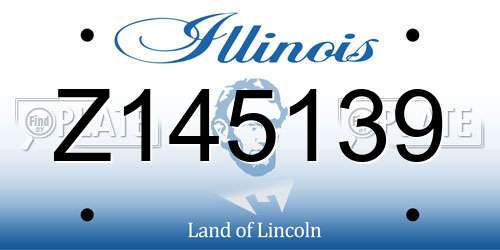 Z145139 Illinois License Plate