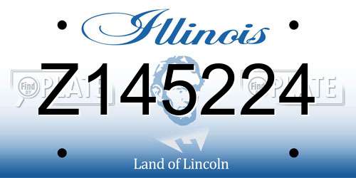 Z145224 Illinois License Plate