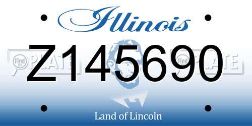 Z145690 Illinois License Plate