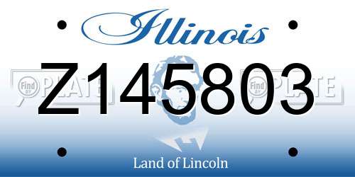 Z145803 Illinois License Plate