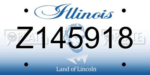 Z145918 Illinois License Plate