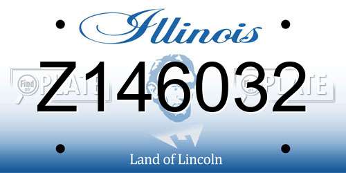 Z146032 Illinois License Plate