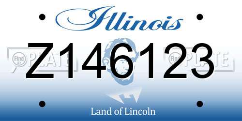 Z146123 Illinois License Plate