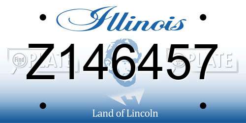 Z146457 Illinois License Plate