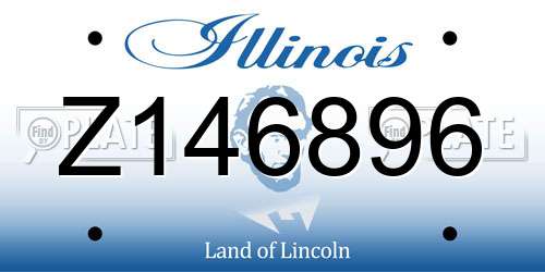 Z146896 Illinois License Plate