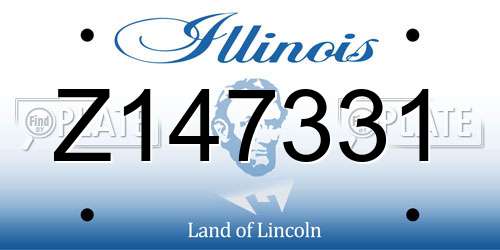 Z147331 Illinois License Plate