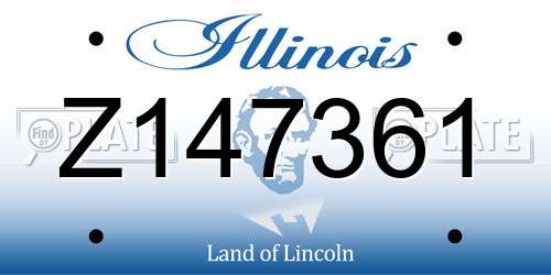 Z147361 Illinois License Plate