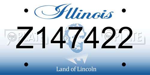 Z147422 Illinois License Plate