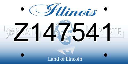 Z147541 Illinois License Plate