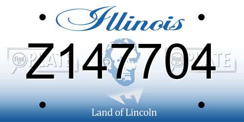 Z147704 Illinois License Plate
