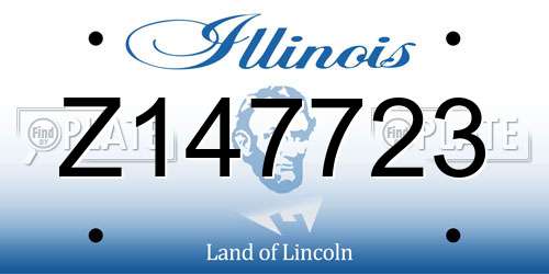 Z147723 Illinois License Plate