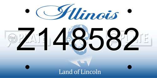 Z148582 Illinois License Plate