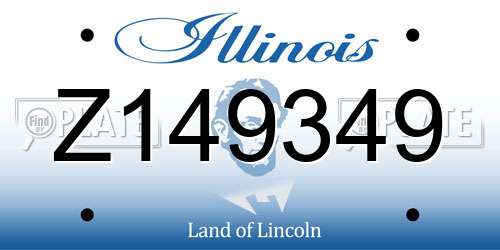 Z149349 Illinois License Plate