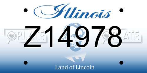 Z14978 Illinois License Plate