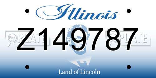 Z149787 Illinois License Plate