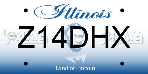 Z14DHX Illinois License Plate