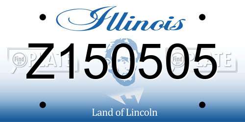Z150505 Illinois License Plate