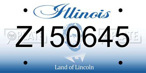 Z150645 Illinois License Plate