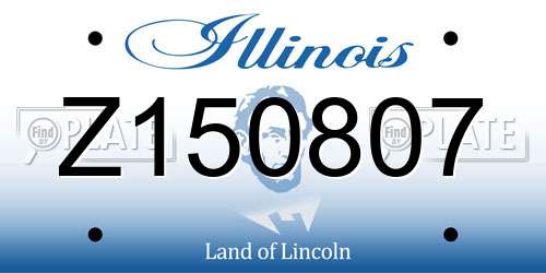 Z150807 Illinois License Plate