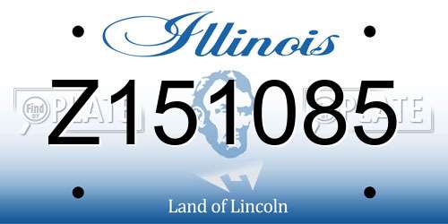 Z151085 Illinois License Plate