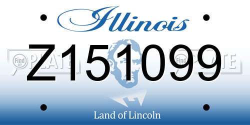 Z151099 Illinois License Plate