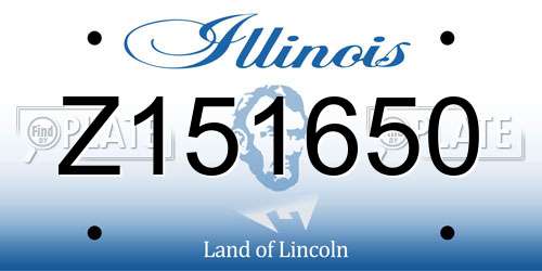 Z151650 Illinois License Plate