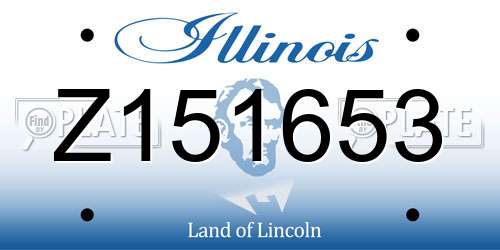 Z151653 Illinois License Plate