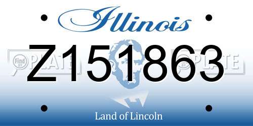 Z151863 Illinois License Plate