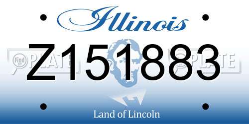 Z151883 Illinois License Plate
