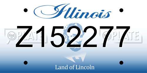 Z152277 Illinois License Plate