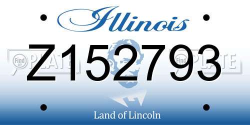 Z152793 Illinois License Plate