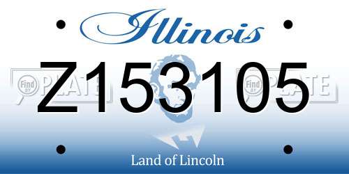 Z153105 Illinois License Plate