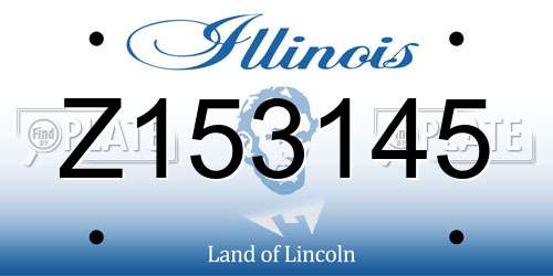 Z153145 Illinois License Plate