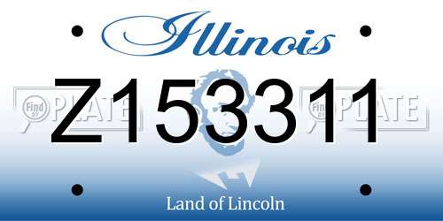 Z153311 Illinois License Plate