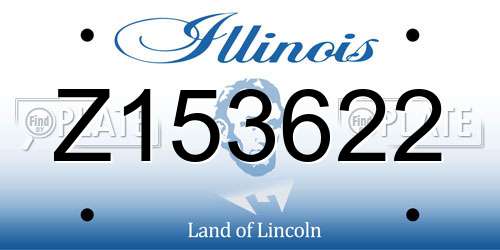 Z153622 Illinois License Plate