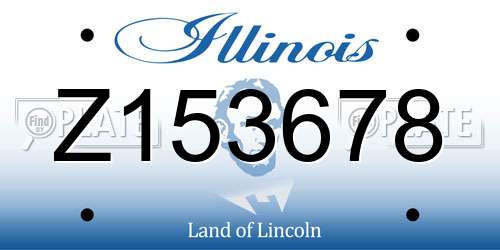 Z153678 Illinois License Plate