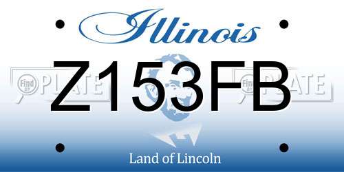 Z153FB Illinois License Plate