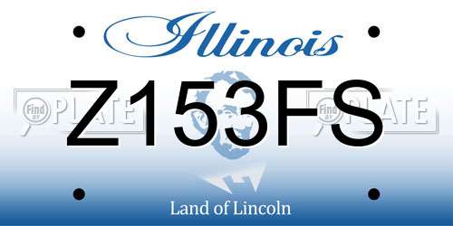 Z153FS Illinois License Plate