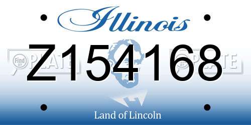 Z154168 Illinois License Plate