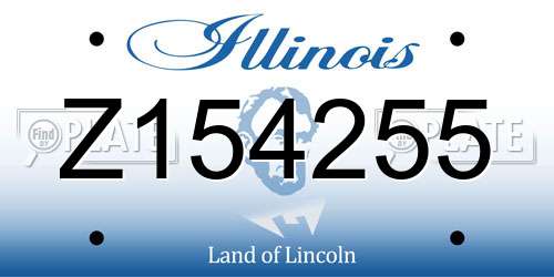 Z154255 Illinois License Plate
